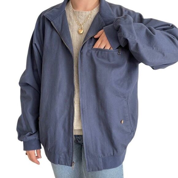 Pendleton Mens Blue Cotton Full Zip Sport Coat Jacket Plaid Lined Sz XL - Picture 5 of 8